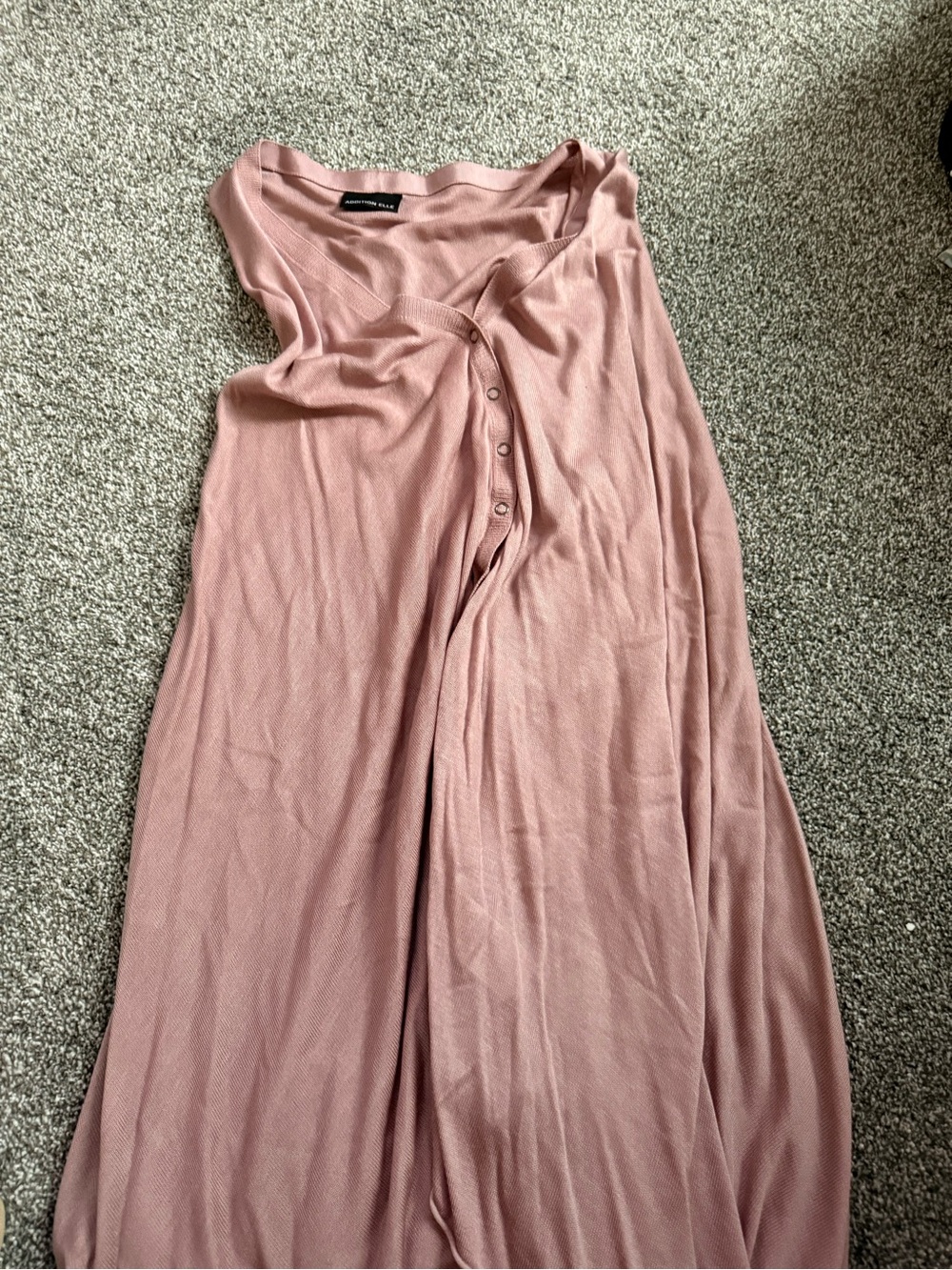 Light Rose Button-Front Maxi cape/sweater